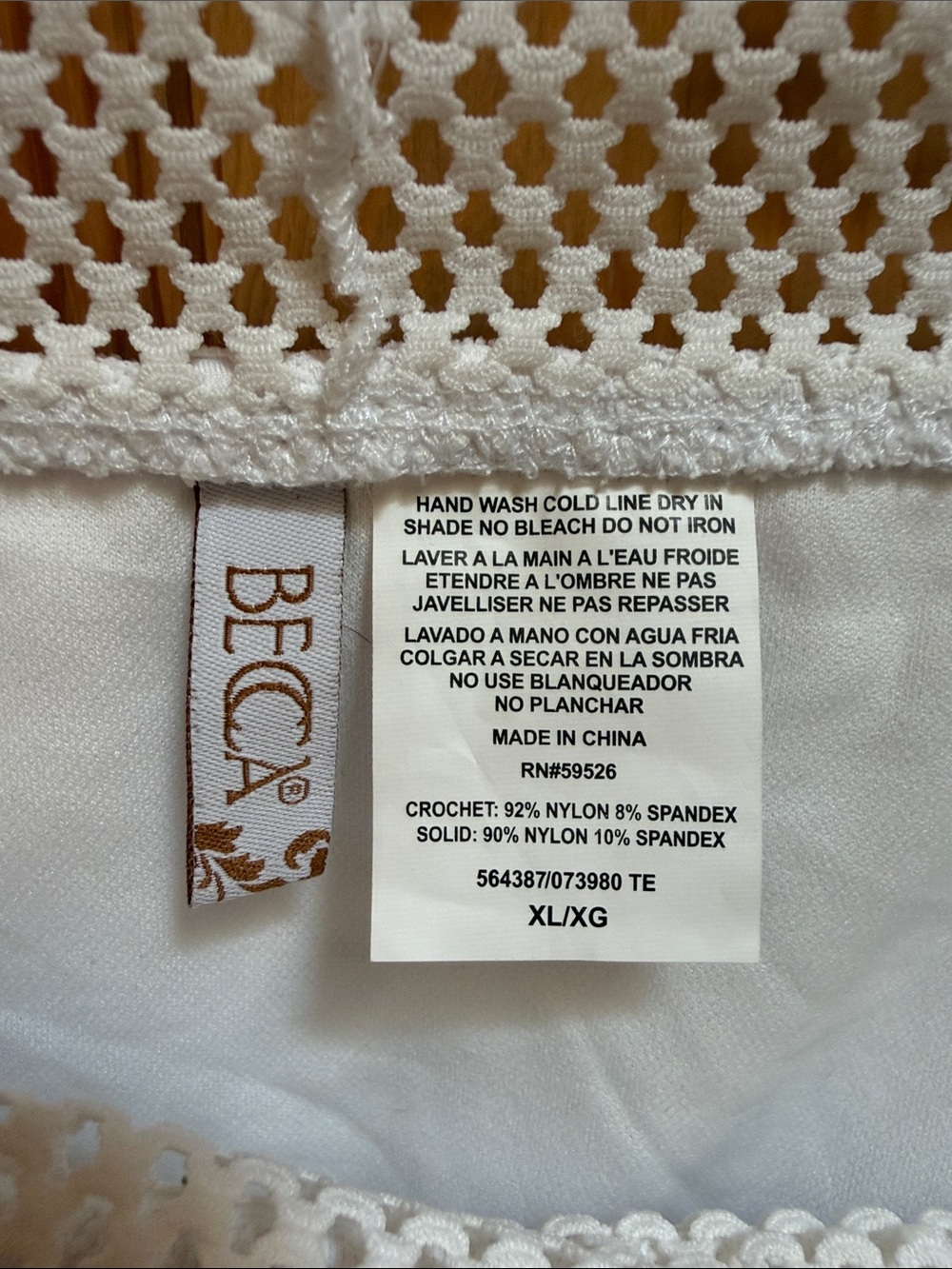 NWT! BECCA White Crochet Bikini Swim Brief - Picture 6 of 6